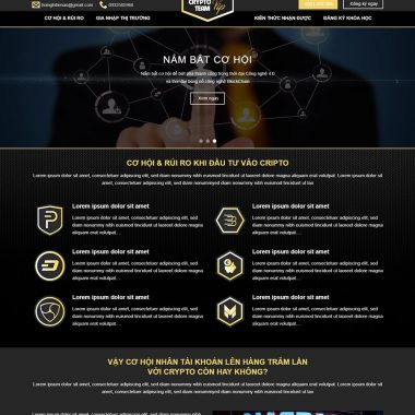 Theme wordpress Landing Page tiền ảo