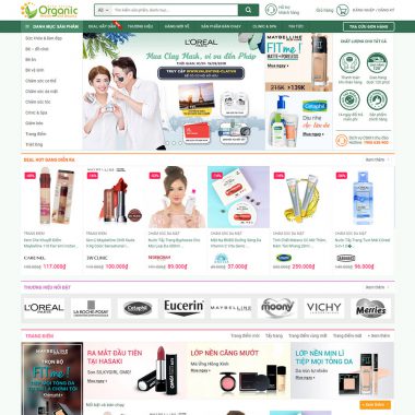 Theme wordpress Mỹ phẩm 06