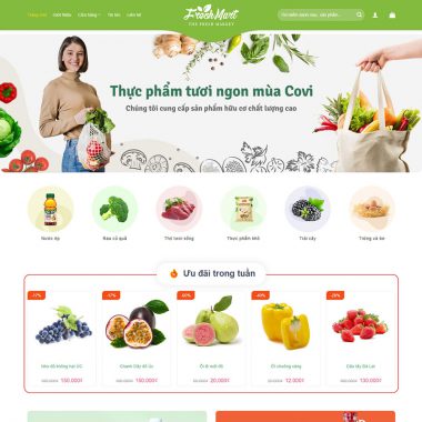 Theme wordpress thực phẩm sạch 01