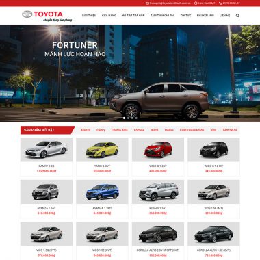 Theme wordpress bán ô tô đẹp - Mẫu Toyota 01