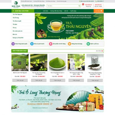 Theme wordpress bán trà xanh