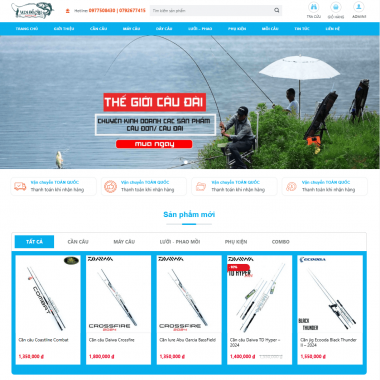 Alternative view of Theme wordpress bán đồ câu cá