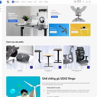 Theme wordpress bán ghế công thái học