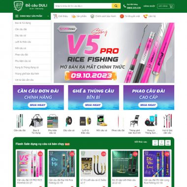 Theme wordpress bán đồ câu, dụng cụ câu cá