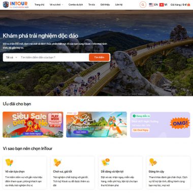 Theme wordpress du lịch , đặt vé tham quan - mẫu 29