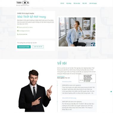 Theme wordpress giới thiệu cá nhân 03