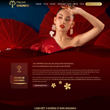 Theme wordpress flatsome bán son môi đẹp