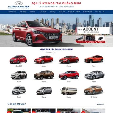 theme WordPress bán xe Hyundai chuyên nghiệp, hỗ trợ trưng bày xe và đặt lịch lái thử trực tuyến.