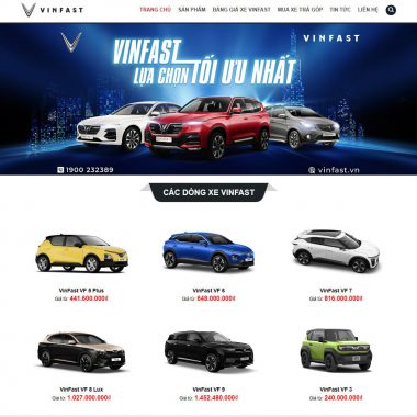 Theme wordpress bán xe vinfast